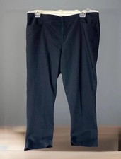 Chaps Womens Blue Straight Leg Cotton Blend Stretch Pull On Dress Pants Size 18W