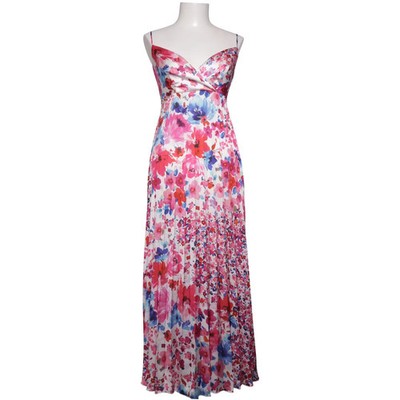 Liu Jo, Maxikleid, Größe: 32, Weiß/Mehrfarbig, Polyester, Blumen, Damen #Kgr