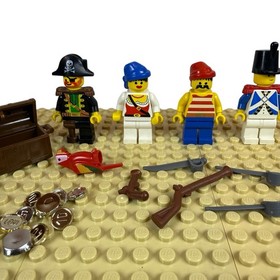 LEGO Minifigure Pirates Sea Mates 6251 pi055 pi061 pi056 pi043 Lot Parrot