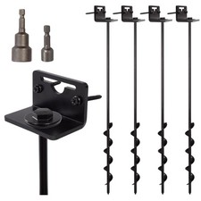 Set-of-4 VASGOR 24  Mobile Home / Storage Shed Anchors - Ground Anchor Screws
