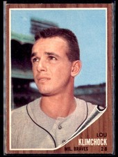 1962 Topps Baseball Lou Klimchock Milwaukee Braves 259