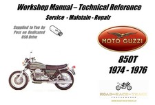 Moto Guzzi  850T 850 T Service Repair Workshop Manual USB 1974 - 1976