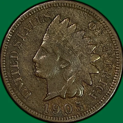 1905 Indian Head Cent Extremely Fine XF Coin #32100