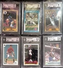 Lot Of 6 Graded Beckett Sports Cards , Michael Jordan, Bo Jackson Mixed grades￼￼