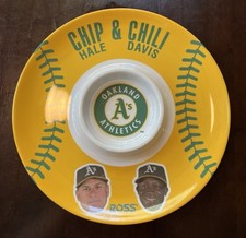 Oakland A's Athletics Chip Hale Chili Davis Platter Tray Round Dip Bowl Ross