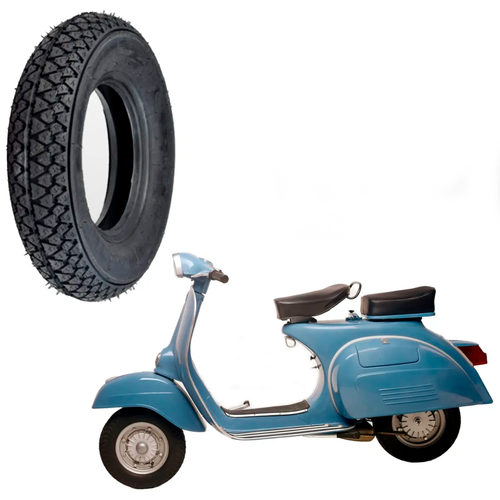 Pneu MICHELIN S83 3.50-10 59J Avec Chambre à Air - Compatible Vespa LML, Piaggio Ape Et PX - 2