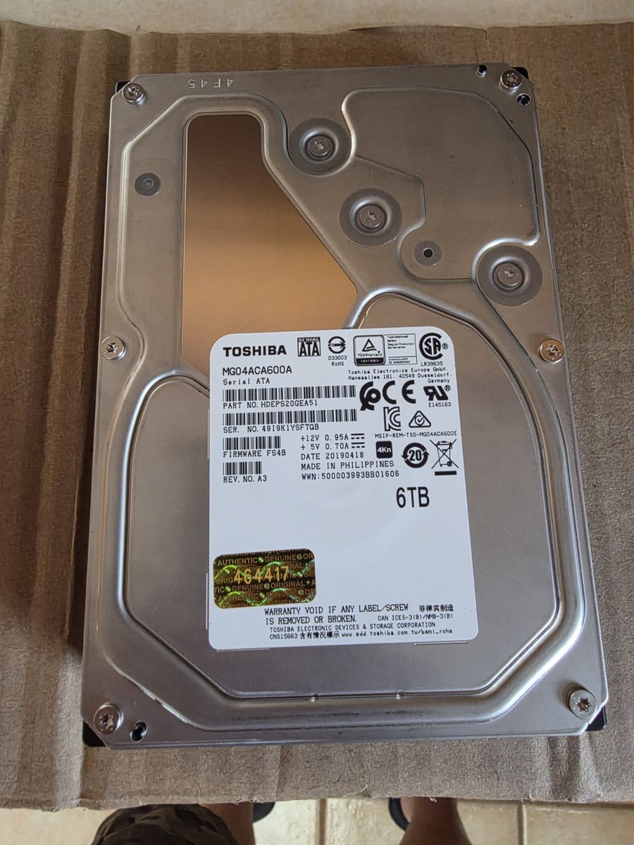 Toshiba Enterprise HDEPS20GEA51 6TB 7200RPM SATA 6GBPS 128MB