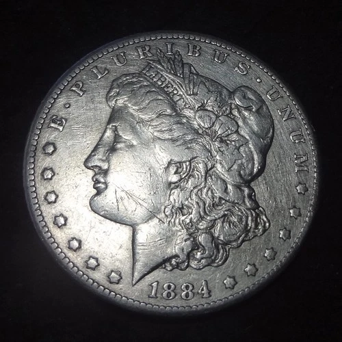1884-CC Morgan Silver Dollar - Choice VF+ details from the Carson City mint