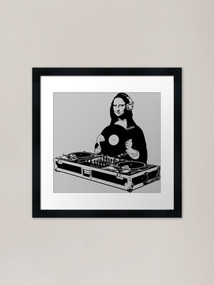 DJ MONA LISA Framed Art Print Framed Wall Art Poster Canvas Print Picture