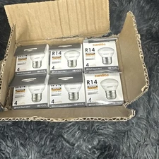 6 Pack Sunlite LED R14 Mini-Reflector Floodlight 4W 25W Equal, Medium Base 2700K