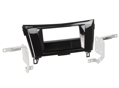 Autoradioblende 1-DIN Einbaurahmen Schwarz Klavierlack FüR Nissan Qashqai J11-image