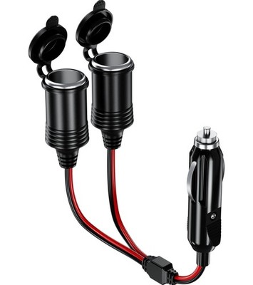 KEWIG 1 to 2 Car Cigarette Lighter Splitter Adapter 2 Socket, 12v 24v 8m/26ft 