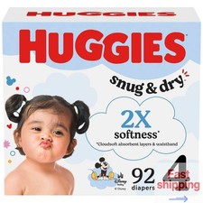 Huggies Snug  Dry Disposable Diapers Size 4 Count 92