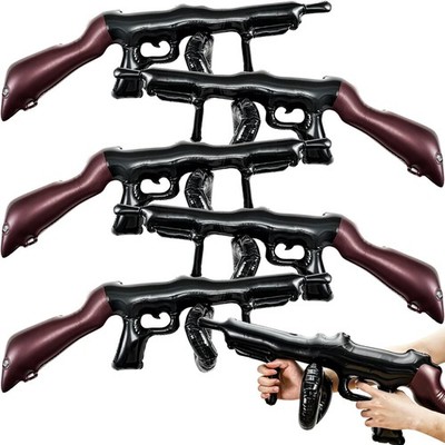 6pcs Inflatable Gun Prop Toy Cosplay 1920s Party Costume Accessory