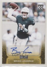 2020 Leaf Draft Auto Gold Brian Lewerke #BA-BL1 Auto qf6