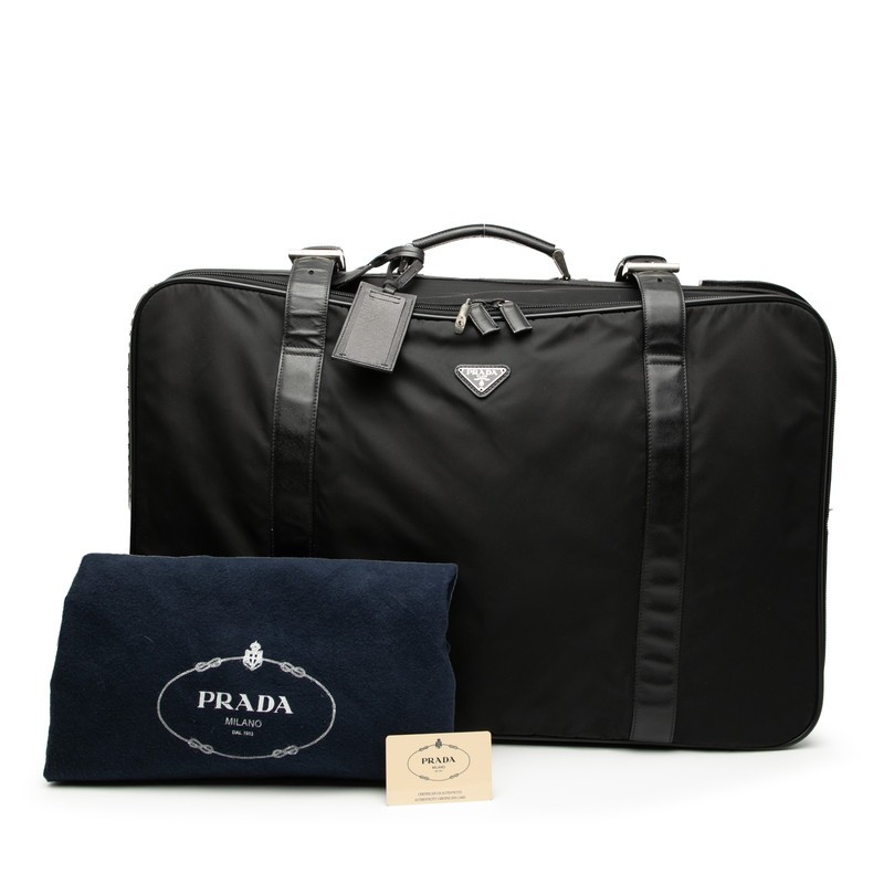 PRADA Triangle With logo Suitcase carry case V410 Women 【Used】 thumbnail 7