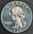 1962 PROOF! Washington Silver Quarter 25C Old Glory C&C Weekly 1c Auction!
