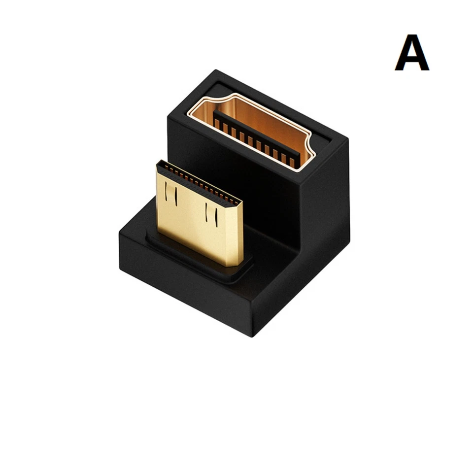 180° U Shape L Converter Mini HDMI to HDMI Adapter Male to Female Extension - Image 2 of 4