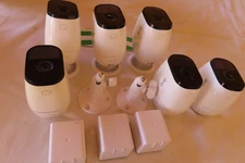 Lot of SIX Arlo Pro VMC4030 Security Cameras and NINE batteries