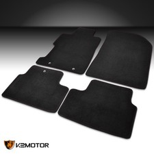 4pc For 2006-2010 Honda Civic 2dr Coupe Floor Mats Black Carpet W Red Stitches