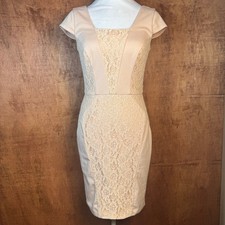 The Limited pale blush pink sheath cap sleeve lace dress XS business casual work
