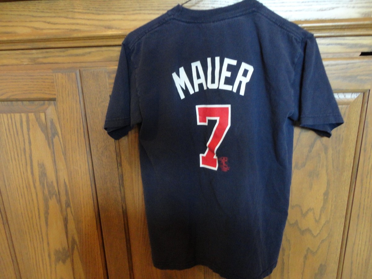 Blue Joe Mauer #7 Minnesota Twins T-shirt Youth M MLB Baseball