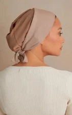 Women's MeshCotton Tie Back bonnet Hijab Under-cap Islamic under-scarf Hijab Cap