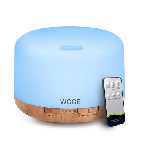 Essential Oil Diffuser 500ML Aromatherapy Diffuser Mist Humidifiers 7 Color LED