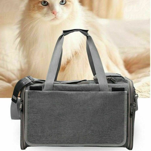 Estuche cochecito de viaje desmontable con ruedas de viaje transpirable para perros gatos - Imagen 12 de 17