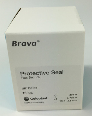 10 Coloplast 12035 Brava Protective Seals ¾'' 1 '' 2.5 mm Exp 09/2026