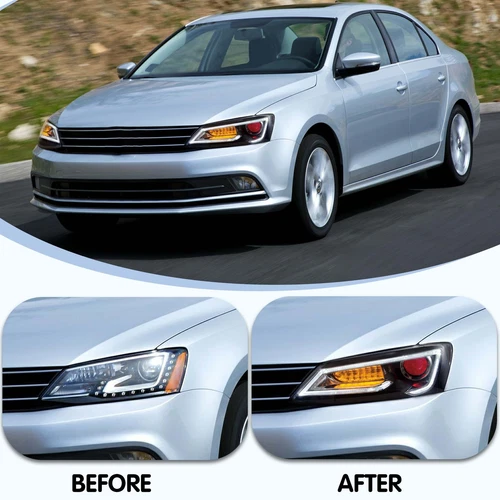 VLAND LED Headlights Fit 2011-2018 VW Jetta MK6 With Demon eye Lamp Assembly - Bild 7 von 9