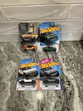 Lot of 4 2023 Hot Wheels GMC Hummer EV Barbie/Green/White Matchbox Moving Parts