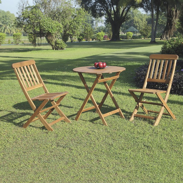 folding bistro table and 2 chairs