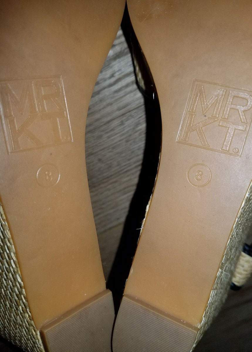 Sandales à Plateforme Wedge MRKT Dita - Taille 8 US Femme - Cuir Naturel/Whiskey - Occasion