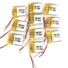 Lots 10PCS 100mAh 3.7V Lipo Polymer Battery Rechargeable For Earphone GPS 601417
