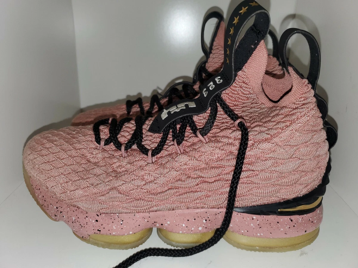 Nike Lebron XV 15 LMTD Hollywood Rust Pink Metallic Gold Black Sz 5y