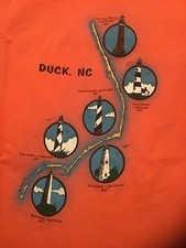 Vintage USA Made Duck North Carolina Famous Lighthouse T-Shirt Sz XL