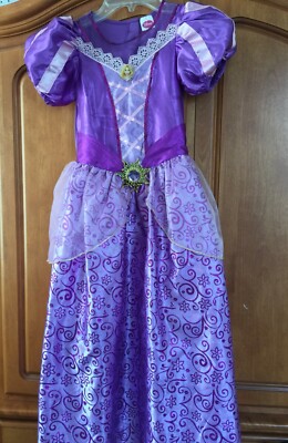 Disney Princess Rapunzel Tangled SUN MEDALLION Dress Up w/Headband 7-8 M |  eBay