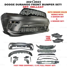 For 2021 2022 2023 Dodge Durango SRT Hellcat Complete Front Bumper Assembly LED