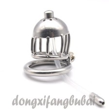 Stainless Steel Male Chastity Device Short Cage for Men Metal Locking Belt