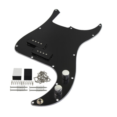 3Ply Black P Bass Prewired Loaded Pickguard Pickup Alnico 5 for PB 4 String Bass