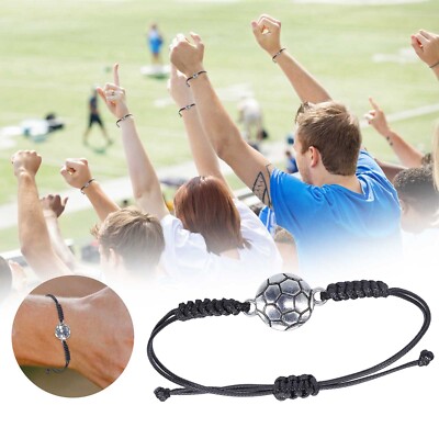 Fußball-Armband, verstellbar, Fußball-Charme, Legierungsarmband, Jungen,