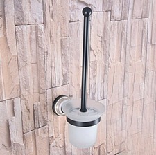 Oil Rubbed Bronze Bathroom Toilet Brushes Set Wall Mount Toilet Brush Holder