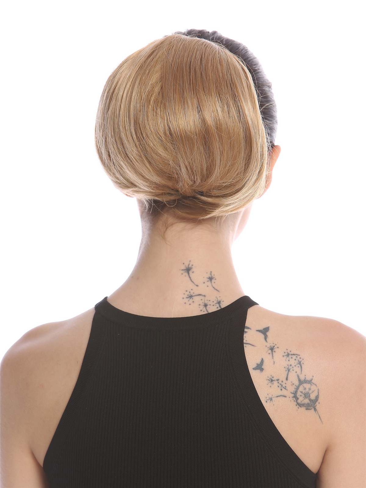 Short Bulky Strawberry Blonde Braid Dutt Postiche 909AB-V-27B