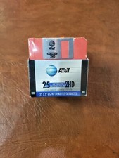 AT T Floppy Disk 25 Pack 2HD 3.5" Diskettes 1.44 Rainbow Colors NEW