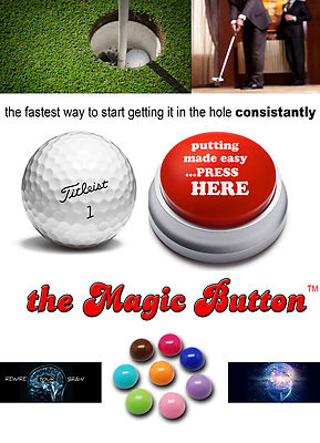 MAGIC BUTTON Putting Golf Trainingshilfe (4er Pack)