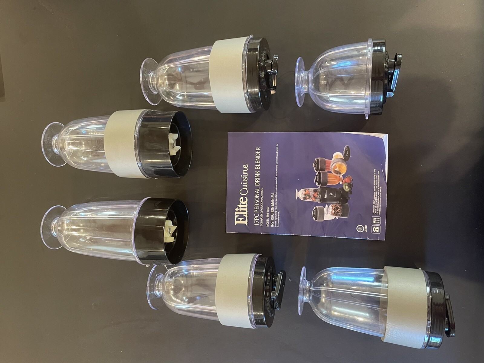 Elite Cuisine EP -1800 17 Piece Personal Blender With Manual. Maxi-Matic HTF