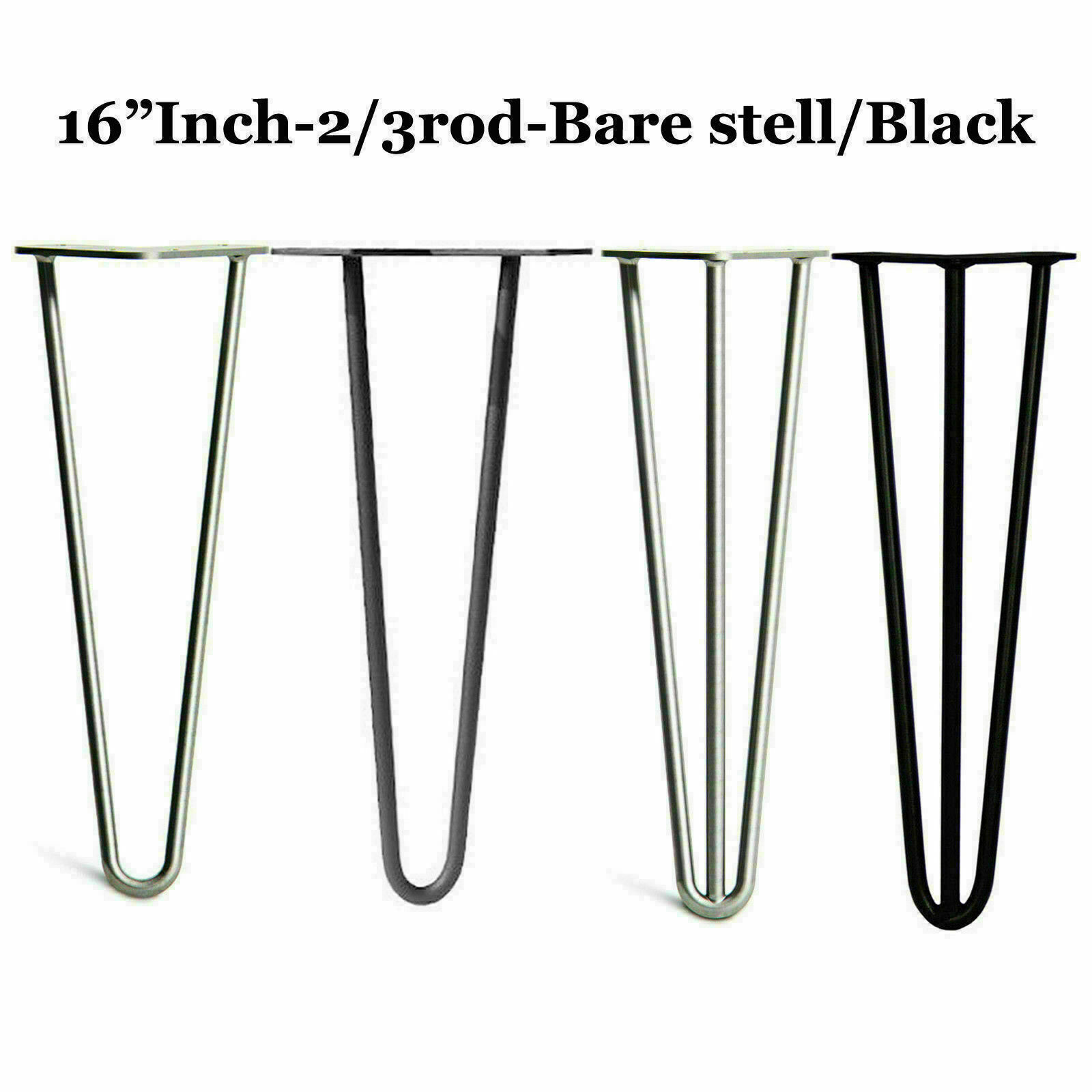 4x Hairpin Table Legs Metal Coffee Hair Pin Leg Stool Bench Furniture