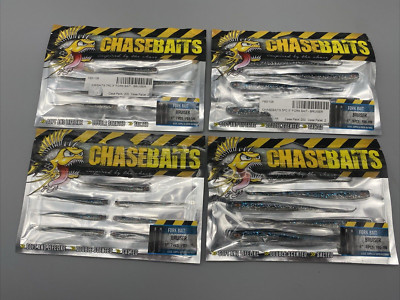 LOT (4) Chasebaits Fork Bruiser 3'' & 5'' NEW SEALED - U Get 4 Packs