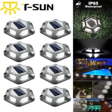 8Packs Solar Dock Lights Driveway Deck Lights Waterproof Outdoor for Driveway US